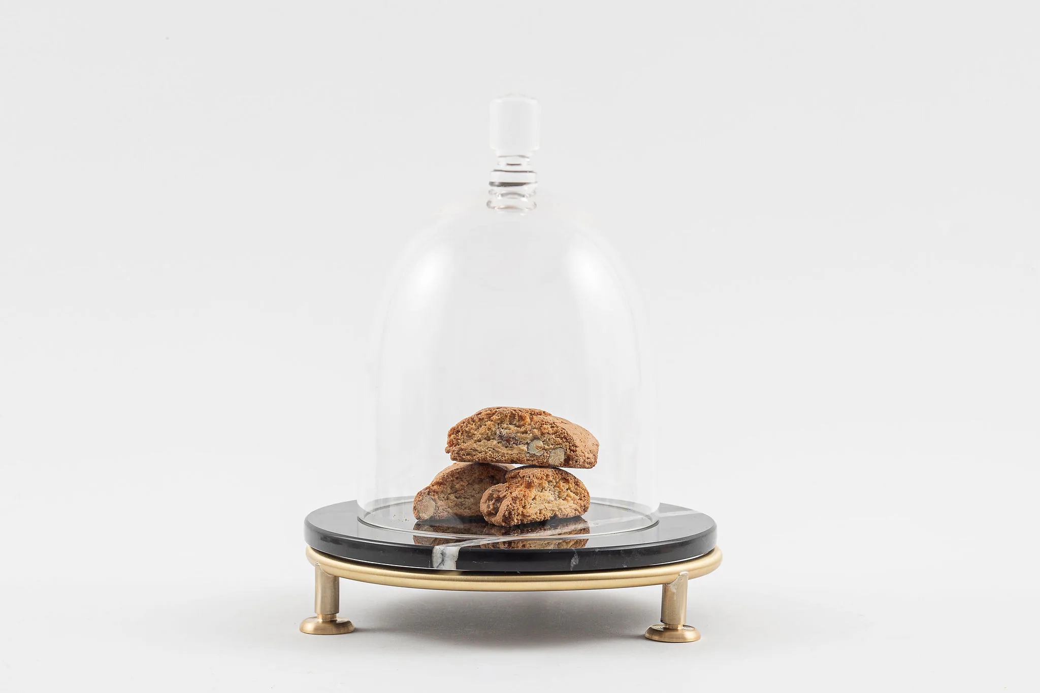 Marble and glass serving stand from the Finer Living collection